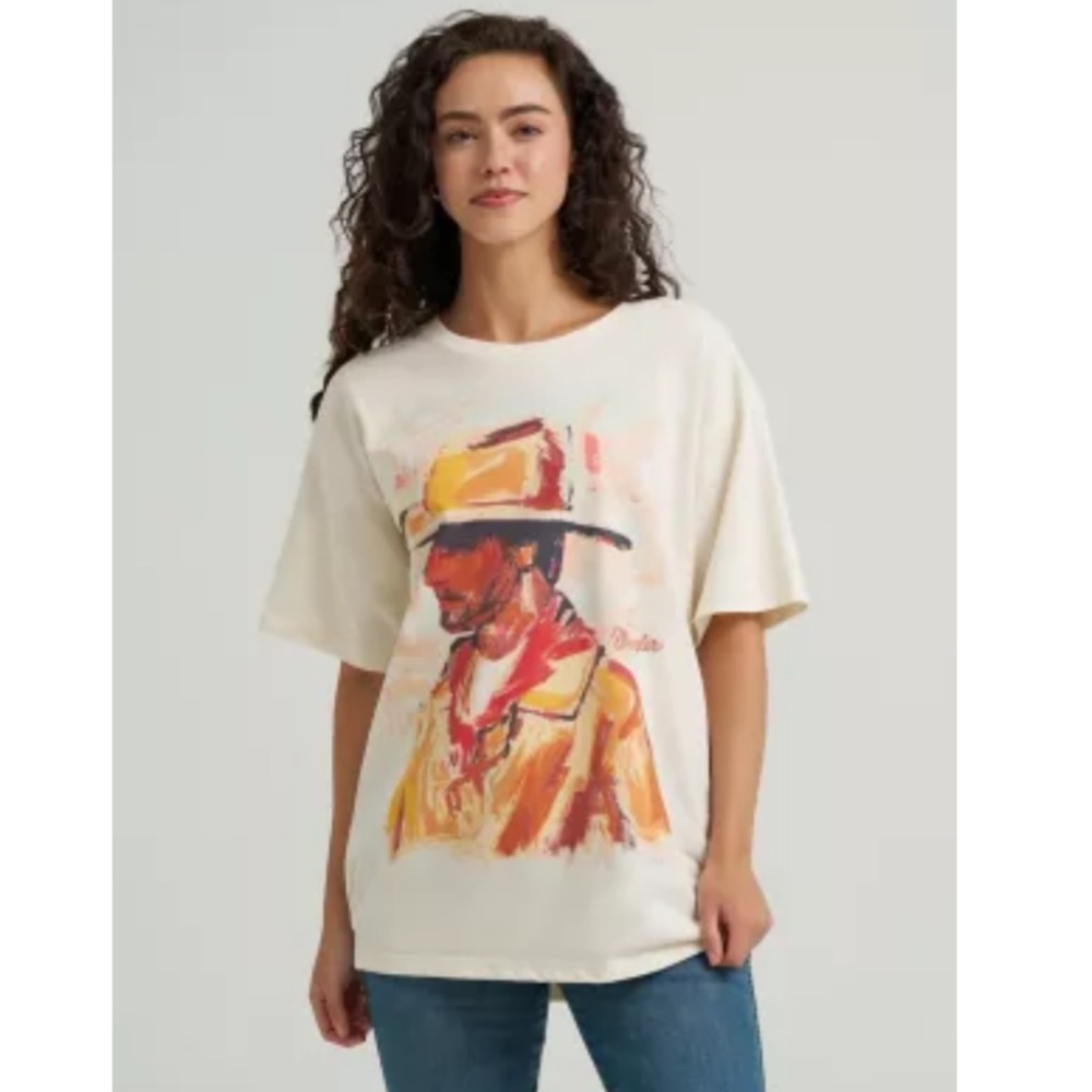 Wrangler Retro Western Graphic Painted Cowboy Tee XL but could fit XXL NWT